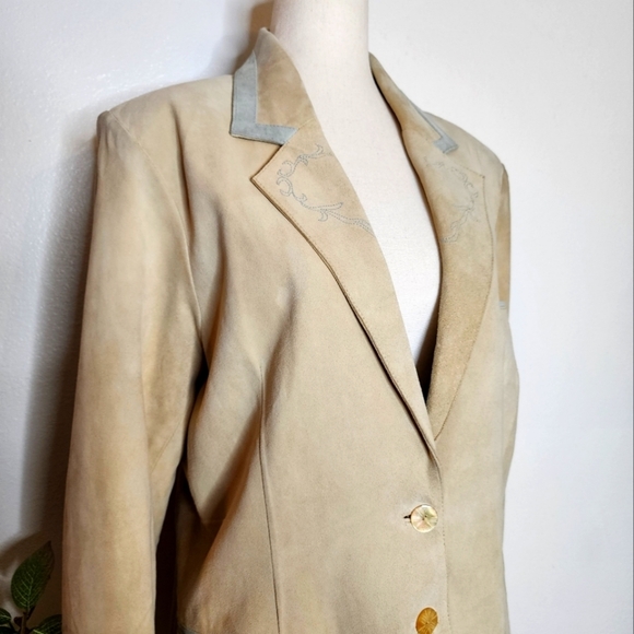 NEW Vintage Livingston Williams Lambskin Suede Women Handcraft Western Cut Coat - Picture 5 of 15